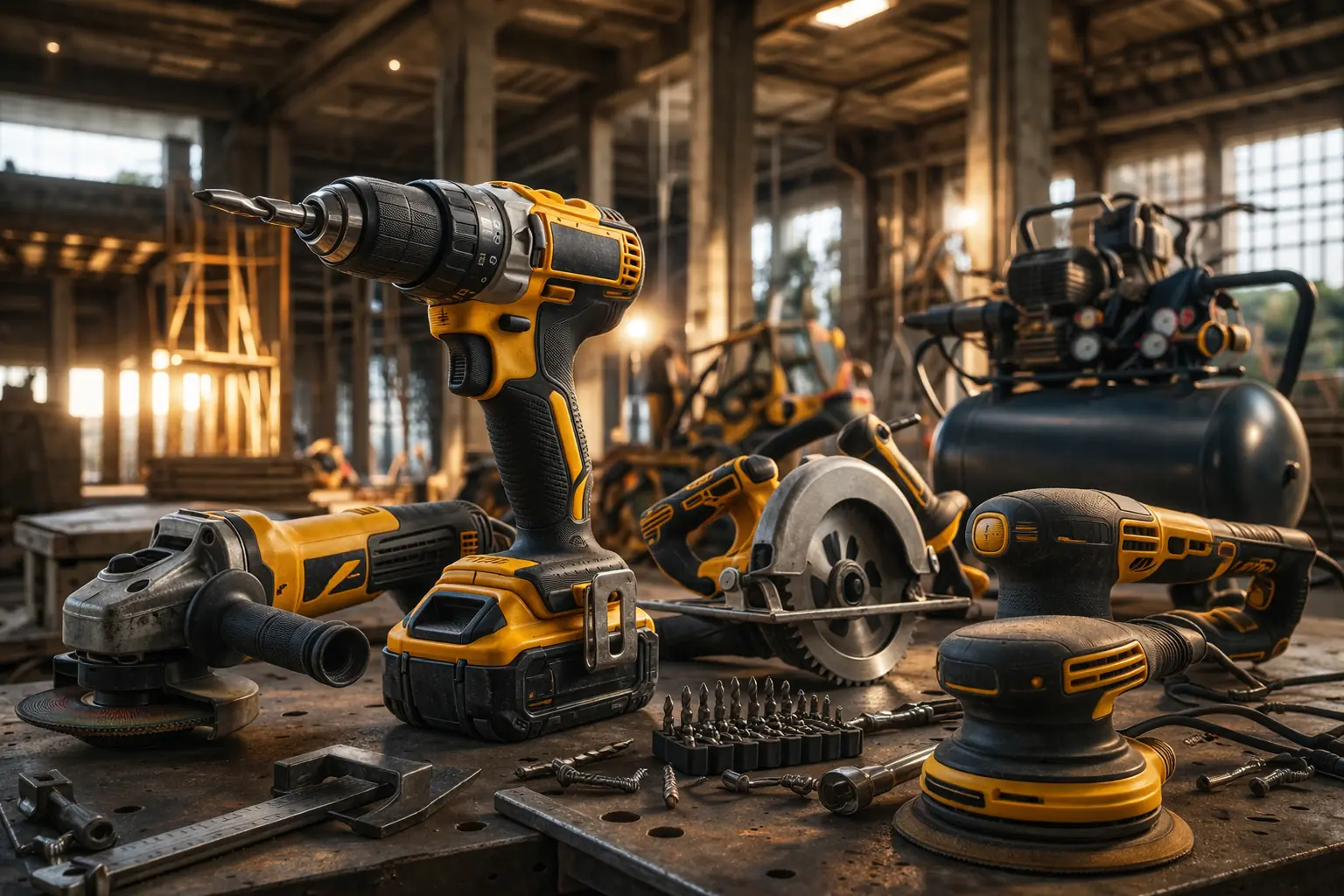 Máquinas elétricas profissionais - furadeiras, esmerilhadeiras e serras DeWalt e Bosch - Comercial JR