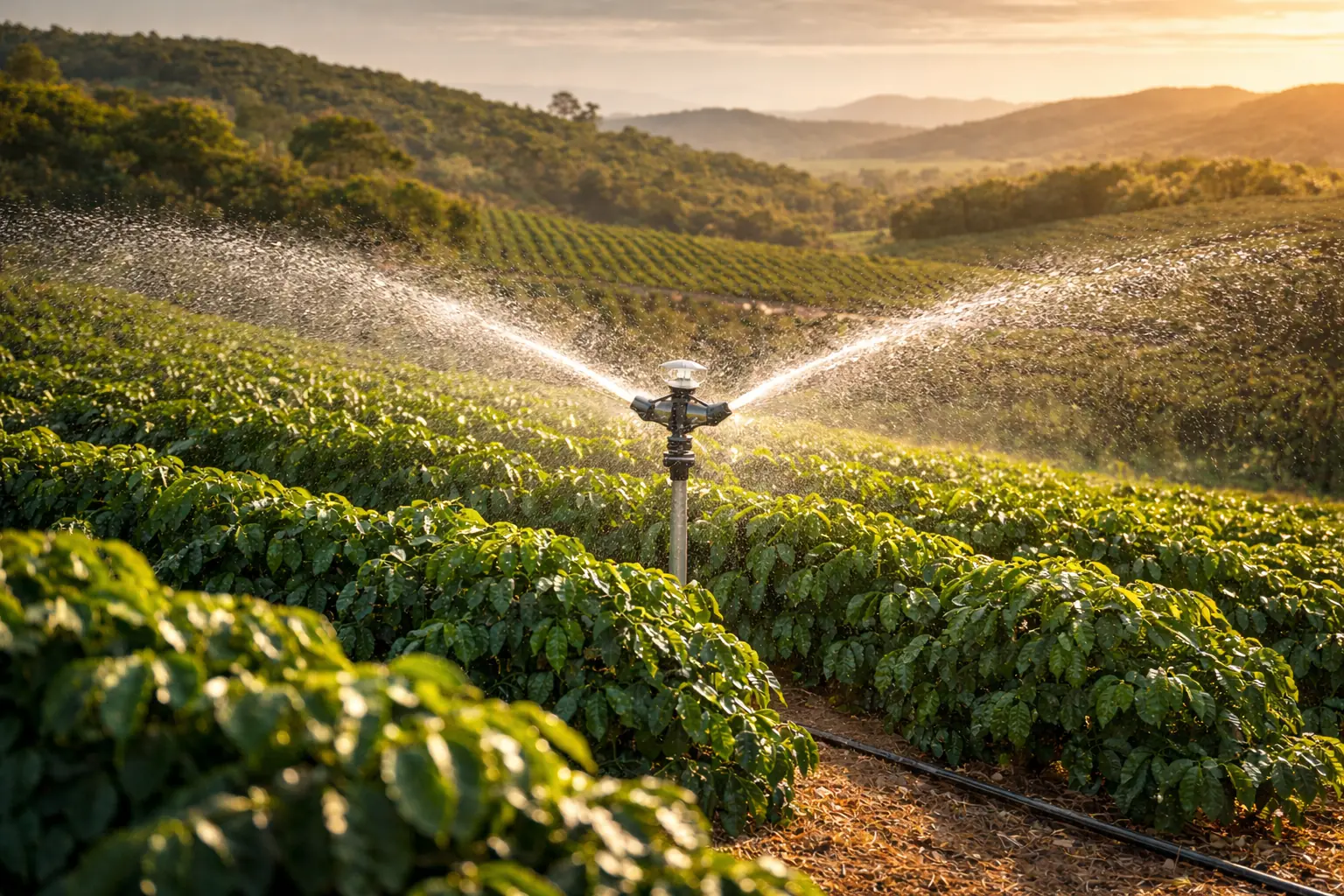 Sistema de irrigação agrícola por aspersão e gotejamento para lavouras - Comercial JR Castelo ES